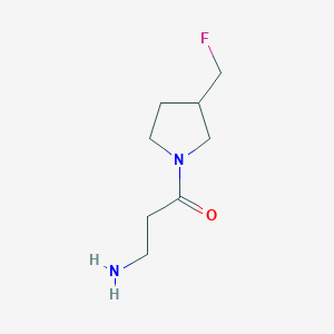 molecular formula C8H15FN2O B1476521 3-Amino-1-(3-(fluoromethyl)pyrrolidin-1-yl)propan-1-one CAS No. 2090606-45-2