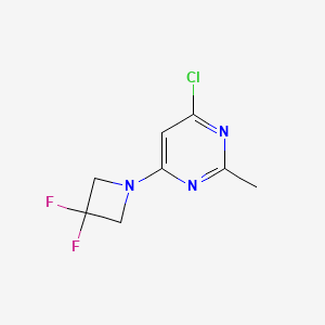 molecular formula C8H8ClF2N3 B1476526 4-Chloro-6-(3,3-difluoroazetidin-1-yl)-2-methylpyrimidine CAS No. 2092241-76-2