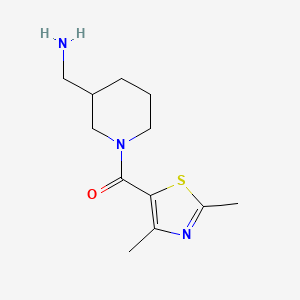 molecular formula C12H19N3OS B1476529 (3-(Aminomethyl)piperidin-1-yl)(2,4-dimethylthiazol-5-yl)methanone CAS No. 1985120-03-3