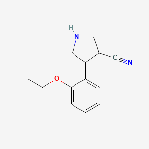 molecular formula C13H16N2O B1476536 4-(2-乙氧基苯基)吡咯烷-3-腈 CAS No. 1367113-81-2