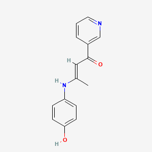 3-(4-Hydroxy-phenylamino)-1-pyridin-3-yl-but-2-en-1-one