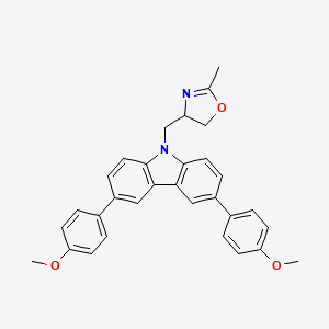 4-[[3,6-Bis(4-methoxyphenyl)carbazol-9-yl]methyl]-2-methyl-4,5-dihydro-1,3-oxazole