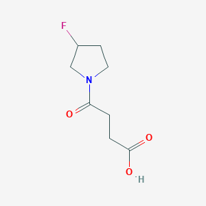 molecular formula C8H12FNO3 B1476541 4-(3-氟吡咯烷-1-基)-4-氧代丁酸 CAS No. 2016248-31-8