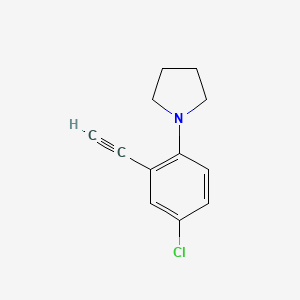 1-(4-Chloro-2-ethynylphenyl)pyrrolidine