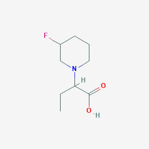 2-(3-Fluoropiperidin-1-yl)butanoic acid