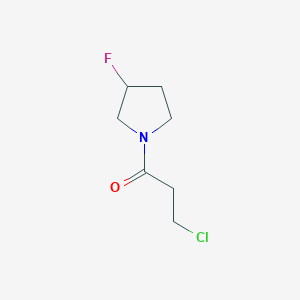 molecular formula C7H11ClFNO B1476552 3-Chloro-1-(3-fluoropyrrolidin-1-yl)propan-1-one CAS No. 2002031-69-6
