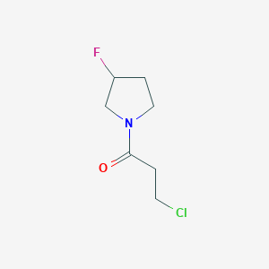 molecular formula C7H11ClFNO B1476552 3-氯-1-(3-氟吡咯啉-1-基)丙酮 CAS No. 2002031-69-6