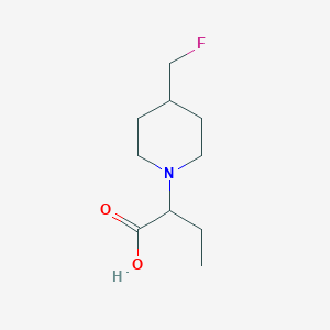 molecular formula C10H18FNO2 B1476563 2-(4-(Fluormethyl)piperidin-1-yl)butansäure CAS No. 2000315-87-5