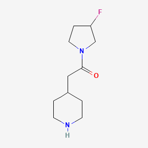 molecular formula C11H19FN2O B1476565 1-(3-Fluoropyrrolidin-1-yl)-2-(piperidin-4-yl)ethan-1-one CAS No. 2002569-12-0