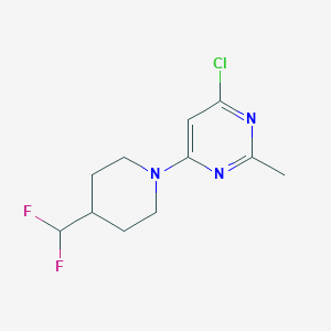 molecular formula C11H14ClF2N3 B1476567 4-Chloro-6-(4-(difluoromethyl)piperidin-1-yl)-2-methylpyrimidine CAS No. 1994515-29-5