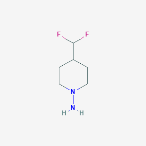 molecular formula C6H12F2N2 B1476568 4-(二氟甲基)哌啶-1-胺 CAS No. 1936096-80-8