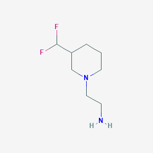 molecular formula C8H16F2N2 B1476570 2-(3-(Difluoromethyl)piperidin-1-yl)ethan-1-amine CAS No. 2091215-60-8