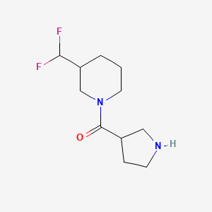 molecular formula C11H18F2N2O B1476572 (3-(二氟甲基)哌啶-1-基)(吡咯烷-3-基)甲酮 CAS No. 2098035-92-6