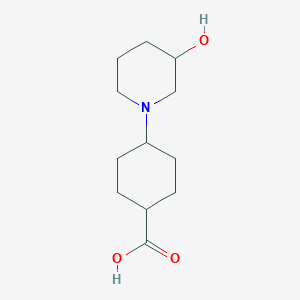molecular formula C12H21NO3 B1476588 4-(3-Hydroxypiperidin-1-yl)cyclohexane-1-carboxylic acid CAS No. 2091118-85-1
