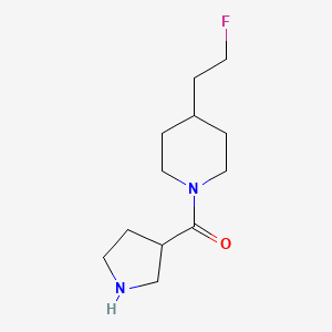 molecular formula C12H21FN2O B1476600 (4-(2-Fluoroethyl)piperidin-1-yl)(pyrrolidin-3-yl)methanone CAS No. 2090309-93-4