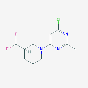 molecular formula C11H14ClF2N3 B1476602 4-Chloro-6-(3-(difluoromethyl)piperidin-1-yl)-2-methylpyrimidine CAS No. 2098035-96-0