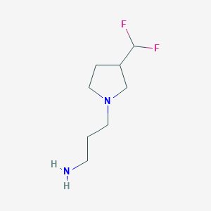 molecular formula C8H16F2N2 B1476603 3-(3-(Difluoromethyl)pyrrolidin-1-yl)propan-1-amine CAS No. 2098102-13-5
