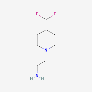 molecular formula C8H16F2N2 B1476611 2-(4-(二氟甲基)哌啶-1-基)乙胺 CAS No. 1856320-07-4