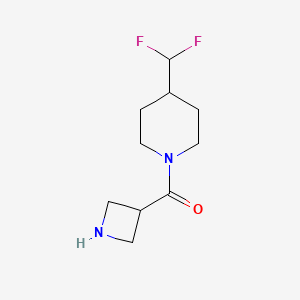 molecular formula C10H16F2N2O B1476614 氮杂环丁-3-基(4-(二氟甲基)哌啶-1-基)甲苯酮 CAS No. 1879797-93-9