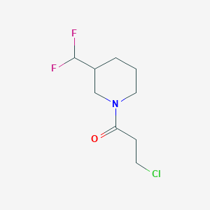 3-Chloro-1-(3-(difluoromethyl)piperidin-1-yl)propan-1-one
