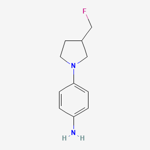 molecular formula C11H15FN2 B1476617 4-(3-(氟甲基)吡咯烷-1-基)苯胺 CAS No. 2092726-42-4