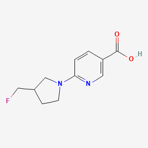 molecular formula C11H13FN2O2 B1476629 6-(3-(Fluoromethyl)pyrrolidin-1-yl)nicotinic acid CAS No. 2090295-10-4