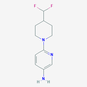 molecular formula C11H15F2N3 B1476631 6-(4-(Difluoromethyl)piperidin-1-yl)pyridin-3-amine CAS No. 1994470-26-6