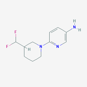 molecular formula C11H15F2N3 B1476639 6-(3-(Difluoromethyl)piperidin-1-yl)pyridin-3-amine CAS No. 2090611-78-0