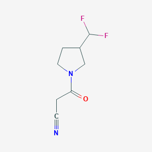 molecular formula C8H10F2N2O B1476640 3-(3-(二氟甲基)吡咯烷-1-基)-3-氧代丙腈 CAS No. 2097989-98-3