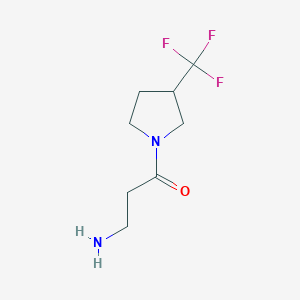 molecular formula C8H13F3N2O B1476641 3-氨基-1-(3-(三氟甲基)吡咯烷-1-基)丙酮 CAS No. 1874968-46-3