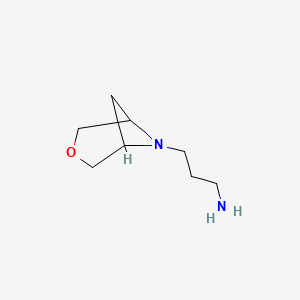 molecular formula C8H16N2O B1476645 3-(3-Oxa-6-azabicyclo[3.1.1]heptan-6-yl)propan-1-amine CAS No. 2097978-85-1