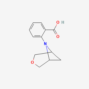 molecular formula C12H13NO3 B1476647 2-(3-Oxa-6-azabicyclo[3.1.1]heptan-6-yl)benzoic acid CAS No. 2097954-98-6