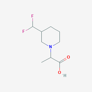 2-(3-(Difluoromethyl)piperidin-1-yl)propanoic acid