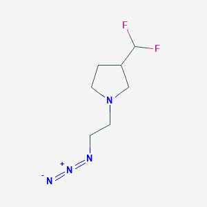 molecular formula C7H12F2N4 B1476650 1-(2-Azidoethyl)-3-(difluoromethyl)pyrrolidine CAS No. 2098102-27-1