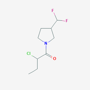 molecular formula C9H14ClF2NO B1476653 2-Chloro-1-(3-(difluoromethyl)pyrrolidin-1-yl)butan-1-one CAS No. 2091118-78-2