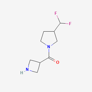 molecular formula C9H14F2N2O B1476654 氮杂环丁-3-基(3-(二氟甲基)吡咯烷-1-基)甲酮 CAS No. 2098036-03-2
