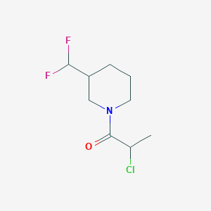 molecular formula C9H14ClF2NO B1476660 2-Chloro-1-(3-(difluoromethyl)piperidin-1-yl)propan-1-one CAS No. 2091716-55-9