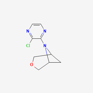 molecular formula C9H10ClN3O B1476662 6-(3-Chloropyrazin-2-yl)-3-oxa-6-azabicyclo[3.1.1]heptane CAS No. 2097979-16-1