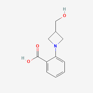molecular formula C11H13NO3 B1476665 2-(3-(Hydroxymethyl)azetidin-1-yl)benzoic acid CAS No. 2092722-56-8