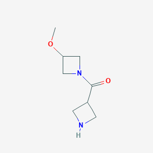 molecular formula C8H14N2O2 B1476668 Azetidin-3-yl(3-methoxyazetidin-1-yl)methanone CAS No. 1865618-12-7