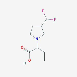 2-(3-(Difluoromethyl)pyrrolidin-1-yl)butanoic acid