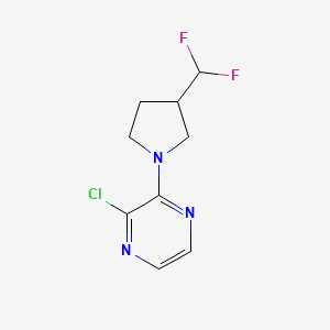 molecular formula C9H10ClF2N3 B1476675 2-Chloro-3-(3-(difluoromethyl)pyrrolidin-1-yl)pyrazine CAS No. 2098102-31-7