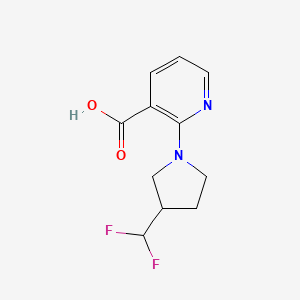 molecular formula C11H12F2N2O2 B1476676 2-(3-(Difluoromethyl)pyrrolidin-1-yl)nicotinic acid CAS No. 2098117-20-3