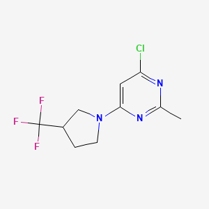 molecular formula C10H11ClF3N3 B1476677 4-氯-2-甲基-6-(3-(三氟甲基)吡咯烷-1-基)嘧啶 CAS No. 2021321-07-1