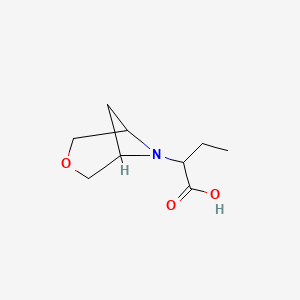 molecular formula C9H15NO3 B1476678 2-(3-Oxa-6-azabicyclo[3.1.1]heptan-6-yl)butanoic acid CAS No. 2097943-82-1