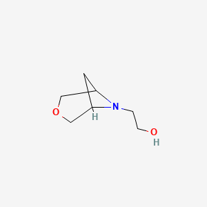 molecular formula C7H13NO2 B1476680 2-(3-Oxa-6-azabicyclo[3.1.1]heptan-6-yl)ethan-1-ol CAS No. 2098077-84-8