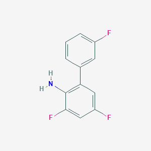 molecular formula C12H8F3N B14766828 3,3',5-Trifluoro-[1,1'-biphenyl]-2-amine 