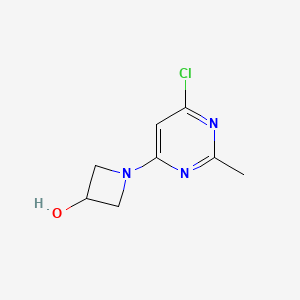 molecular formula C8H10ClN3O B1476684 1-(6-氯-2-甲基嘧啶-4-基）氮杂环丁-3-醇 CAS No. 1862660-23-8