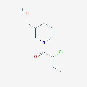 molecular formula C10H18ClNO2 B1476687 2-Chloro-1-(3-(hydroxymethyl)piperidin-1-yl)butan-1-one CAS No. 2091582-80-6