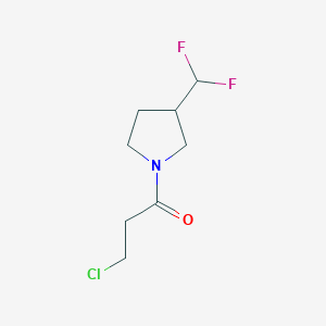 molecular formula C8H12ClF2NO B1476698 3-氯-1-(3-(二氟甲基)吡咯烷-1-基)丙انون CAS No. 2098116-73-3